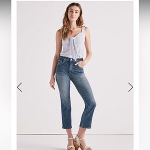 Lucky Brand Lucky Pins High Rise Crop Medium Wash Jeans